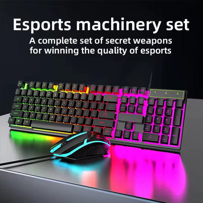 Le Pack Gamer Ultime : Ensemble Clavier + Souris – Combo Multifonctionnel Filaire (Avec fil) Rétroéclairé