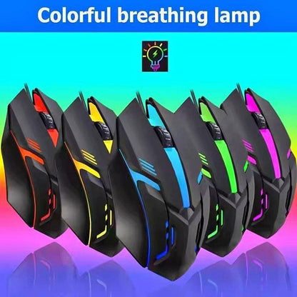 Pack Essentiel Informatique – Souris Filaire Rétroéclairée Performante + Tapis Antidérapant