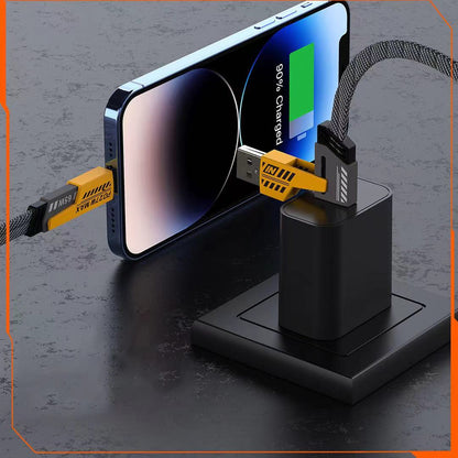 Câble de Charge 4 en 1 – Fast Charging 65W Max | USB + Type-C + Lightning
