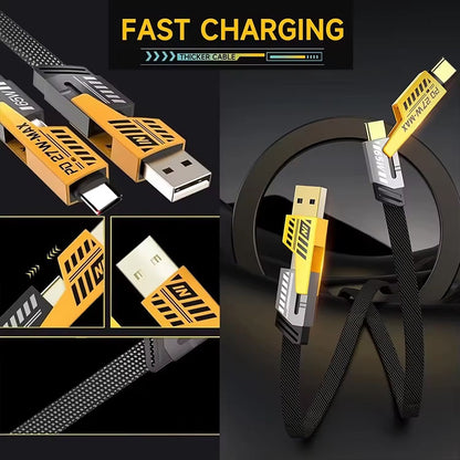 Câble de Charge 4 en 1 – Fast Charging 65W Max | USB + Type-C + Lightning