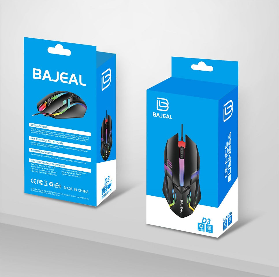 Pack Essentiel Informatique – Souris Filaire Rétroéclairée Performante + Tapis Antidérapant